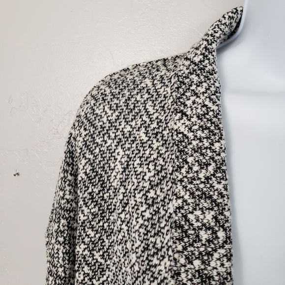 Motherhood Maternity S/M Black & White Cardigan Sweater Open Draped Front Top - Picture 5 of 6